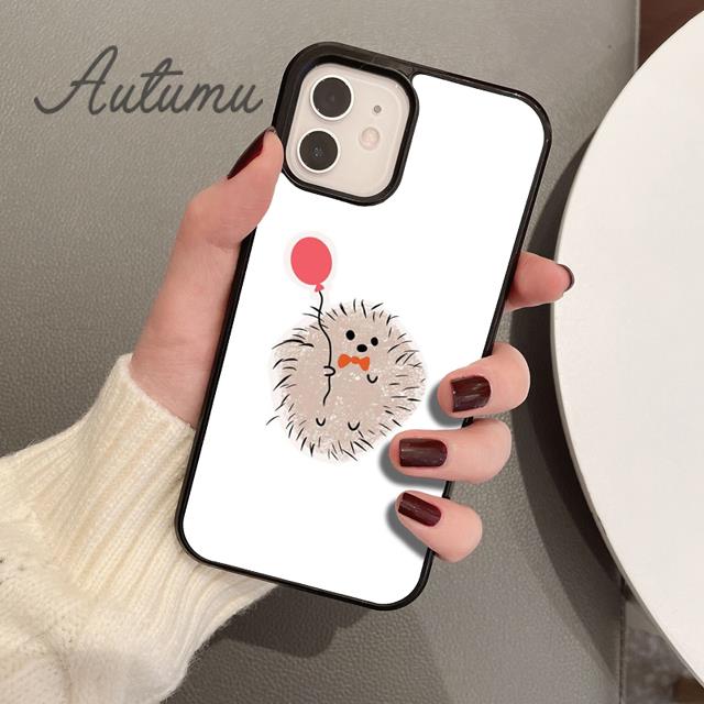 Igel und Ballon Handyhülle für iPhone 17 Air 15 16 16e 11 12 13 14 Pro Max Plus coque Fundas Shell