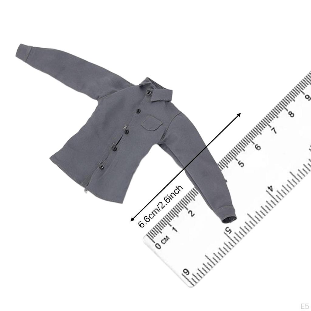 1/6 Action Figure Shirt Doll Model Clothes Lightweight Stylish Miniature Clothing Dressing Up for