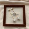 Classic and elegant gold fine chain pearl fringed earrings, earrings, smart, exquisite and delicate, elegant, niche and fashionable, versatile.