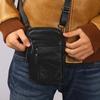 Genuine Leather Crossbody Phone Bag Single/Double Layer Messenger Bag Gift for Father