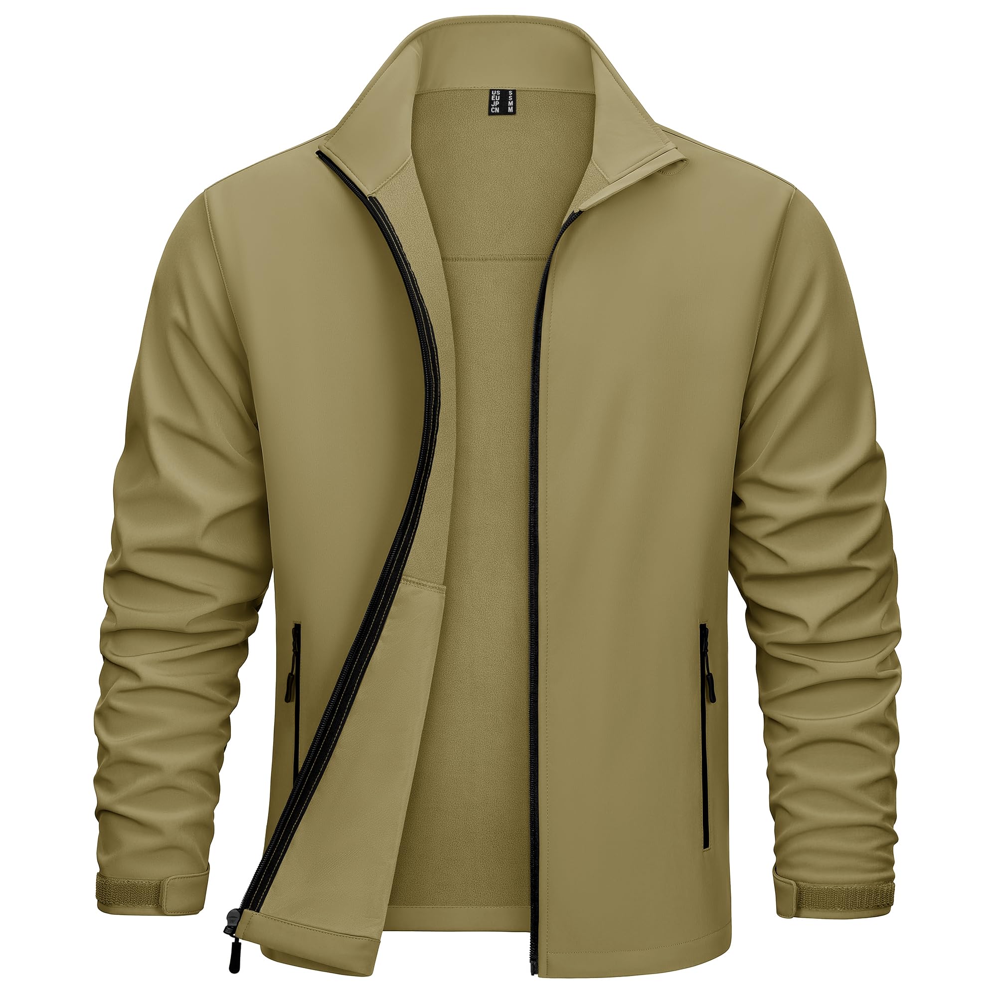 

KEFITEVD Зимняя ветрозащитная куртка с флисовой подкладкой и военная тактическая куртка для кемпинга, размер XL, мужская, с подкладкой для холодной погоды, водоотталкивающая,