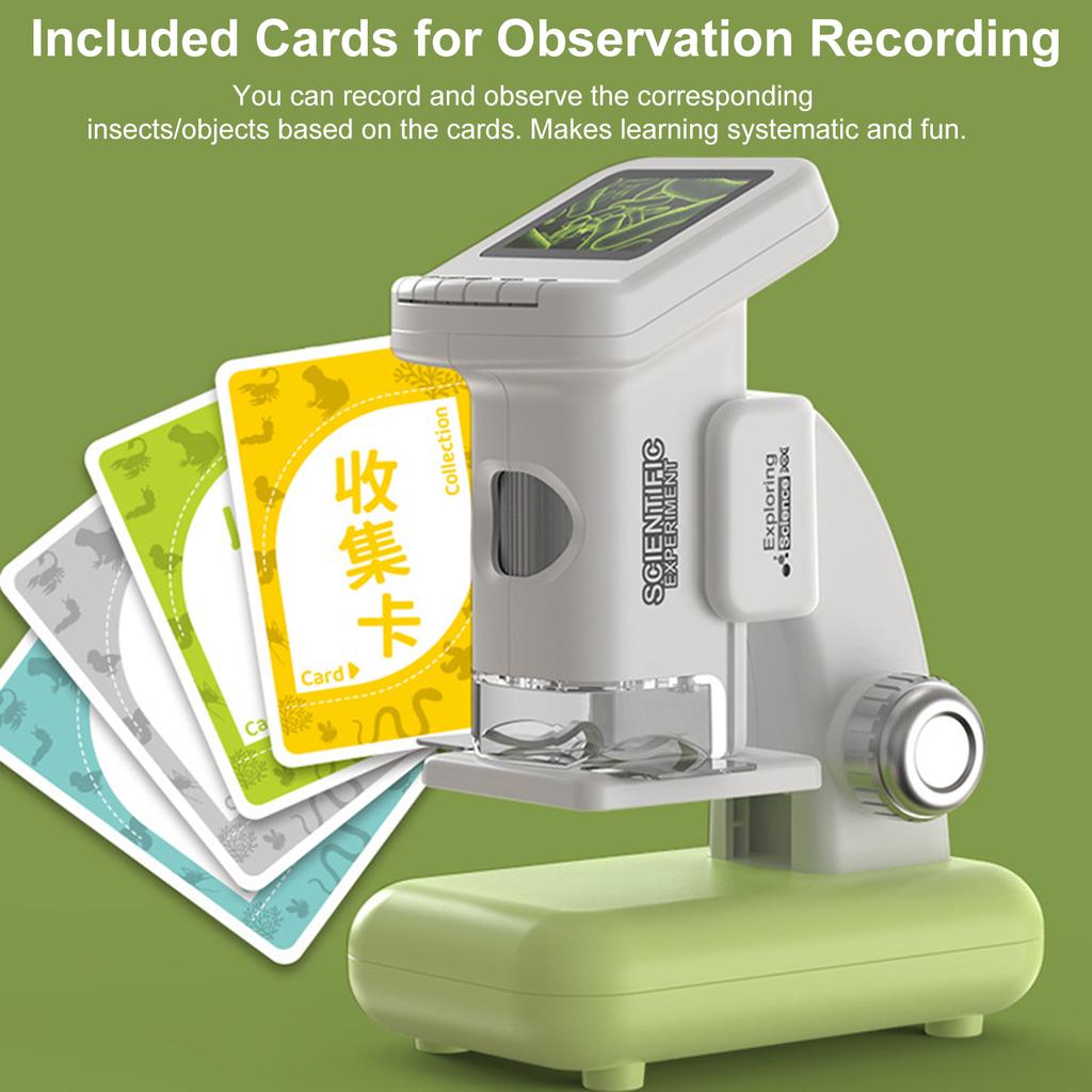 Portable Digital Microscope for Kids with 2.0 LCD Screen, 120X-1200X Magnification, HD Electronic Microscope for Outdoor Exploration, Science Educati