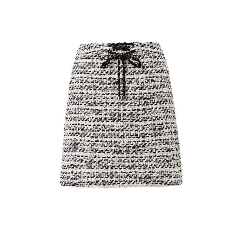 

Blacknini Иньхуафу/ Платье Анны Итальянский Бренд Фабрики Tsgd Твидовая Верхняя Одежда/Платье-Юбка Silver-Skirt XL