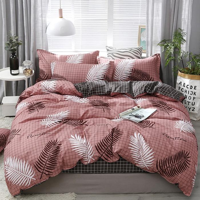 Palm Leaf Comforter Cover Black and White Bedding Set for Kids Teens Adult Women, Leaves Duvet Covers Reversible Quilt Cover Set