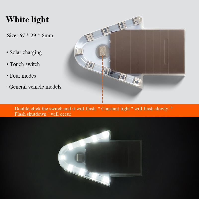 Solar Powered Wireless Anti Collision Flashing Warning Light LED Rear Taillight For Car Motorcycle Truck Night Safety