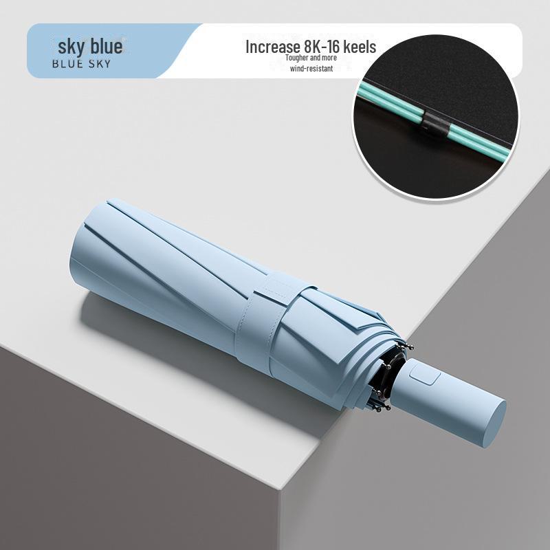 60-Bone Automatic Umbrella: Dual-Use, Large, Wind-Resistant, Sunshade with UV Protection for Men and Women
