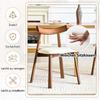 Set of 2 Dining Chairs with Wooden Frame, Upholstered Chairs with Ergonomic Backrest, Chairs for Dining Room Living Room, Chairs Only Without Table