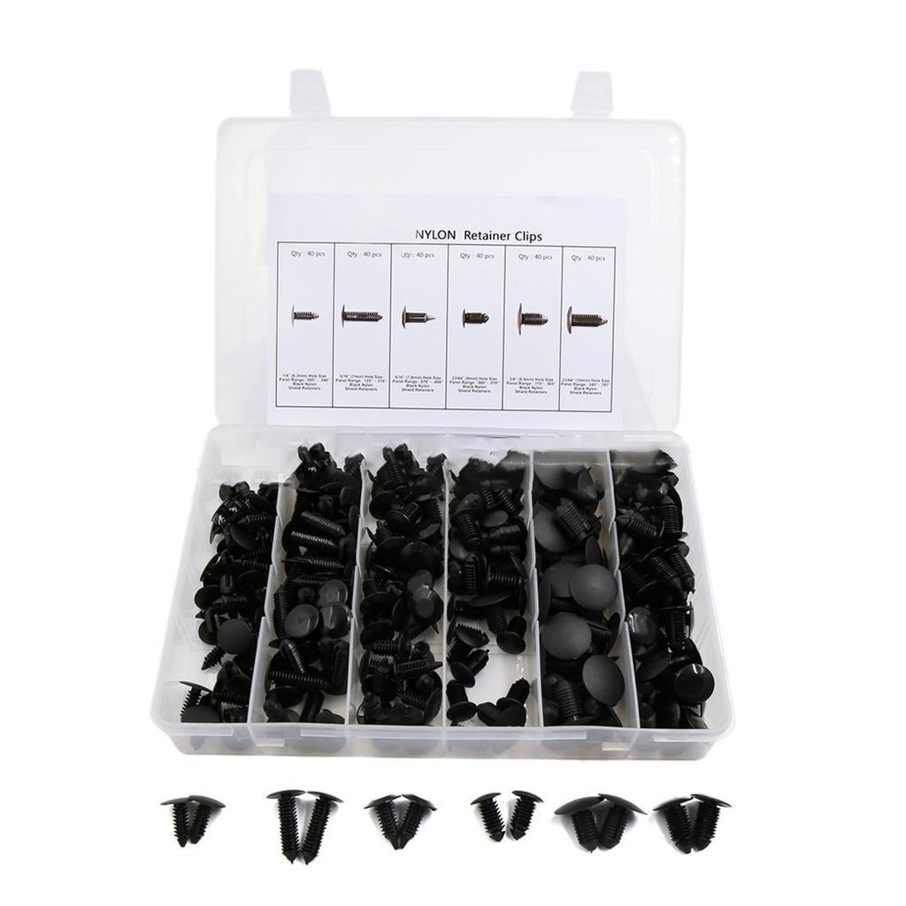 240 pcs Car Auto Truck Push Retainer Pin Rivet Trim Clip Boxed Buckle Set Kits
