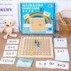 99 Multiplikations Brætspil Træ Montessori Børn Læring Uddannelsesmæssige Legetøj Matematik Tælle Hundrede Plade Interaktiv Tænkning