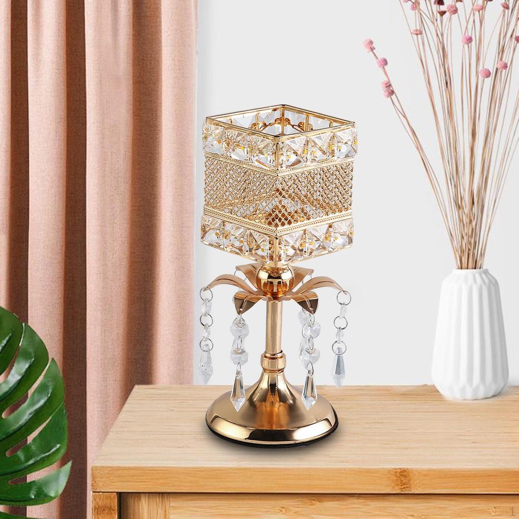 Buy Crystal Candle Holder Centerpiece Candlestick Stand for Wedding Dining Table Holiday at