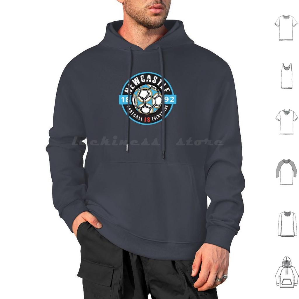 Football Is Everything-Fan Vintage Hoodies Long Sleeve Soccer Football Fan Idea Retro Vintage Distressed Lion English