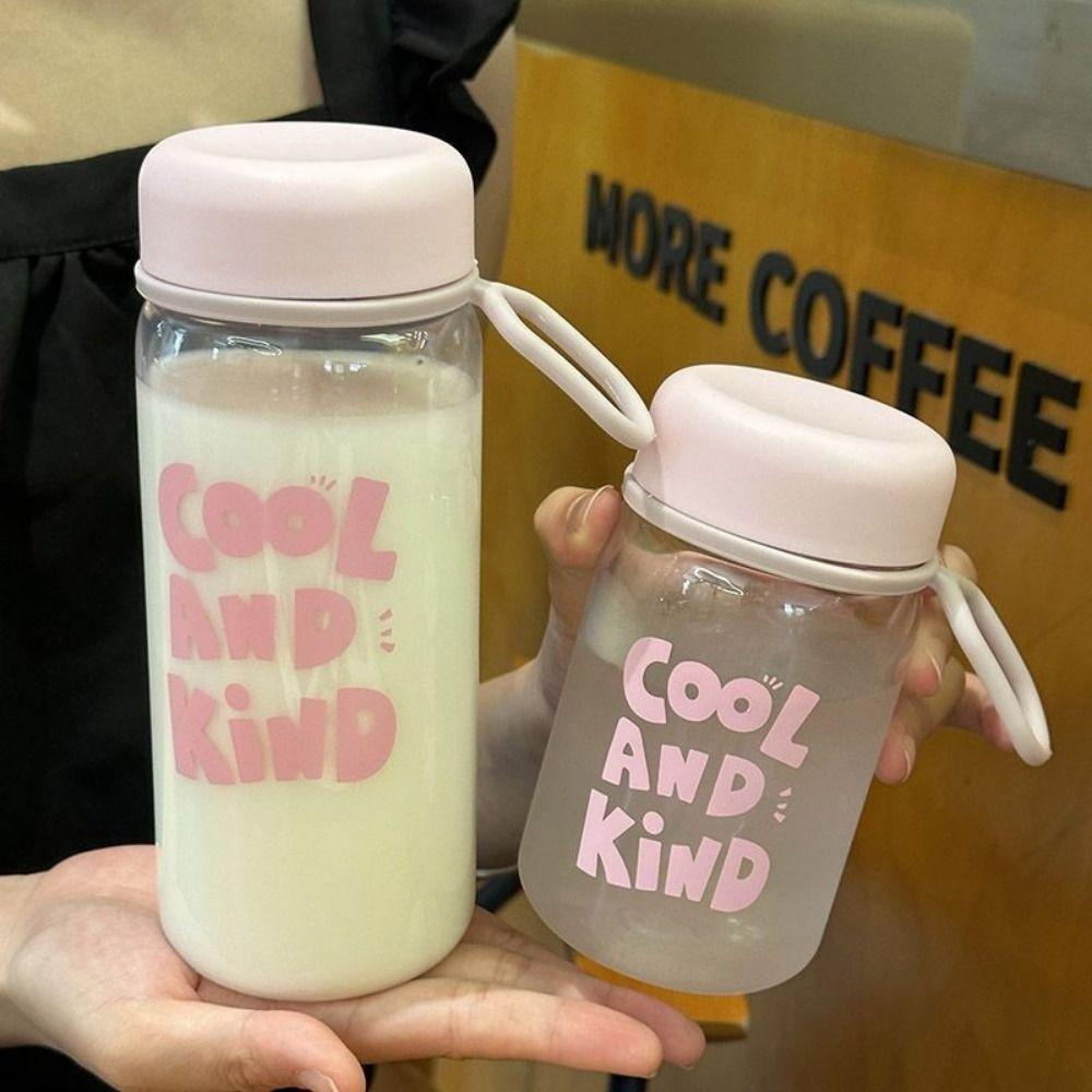 Transparent Milk Water Bottles 400/600ml Drinking Water Bottle Transparent Plastic Cup  Coffee Cups