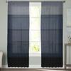 Wood Grain Navy Blue Gradient Sheer Curtain for Living Room Hall Window Dress Up Home Decor Tulle Curtains