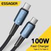 Essager PD100W 60W Type C C To C Cable Fast Charge Mobile Cell Phone Charging Cord Wire For Samsung Huawei Macbook iPad