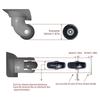 Replacement Luggage Wheel Kit with 50mm Wheels Precision Ball Bearings and 4 Swivel Casters for Improved Suitcase Stability