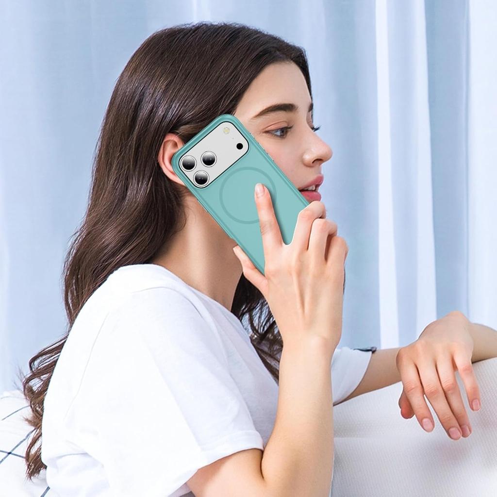 For iPhone 17 Pro Case Compatible with MagSafe PC + TPU Anti-Slip Side Edge Phone Cover