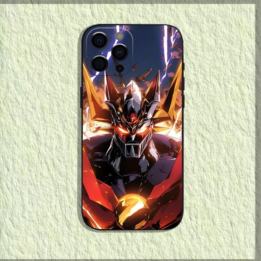 Anime M-Mazinger Z Robot Phone Case For iPhone 16,15,14,13,12,11,Pro,X,XS,Max,XR,Plus,Mini Soft Black Cover