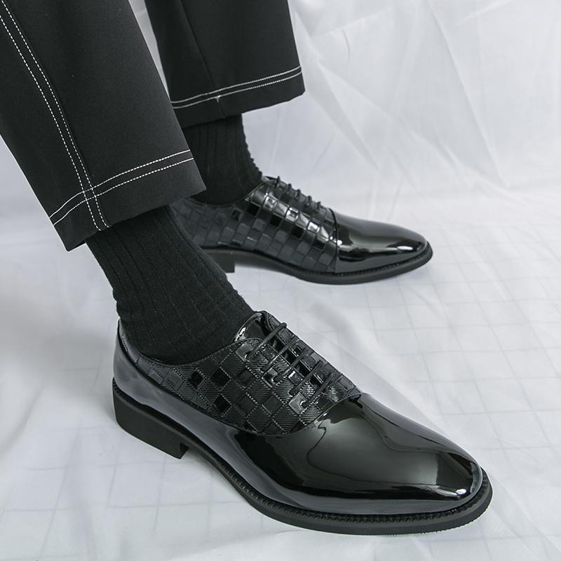 Men Derbys Oxford Green Personality Nightclub Black Leather Formal Business Shoes Men's Tuxedo Wedding Dance Shoes Plus Size