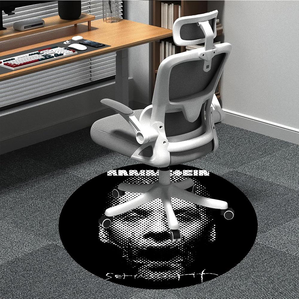 

1 шт. Круглый коврик для офиса Rammstein, Нескользящий, Мягкий и прочный офисный коврик для декора интерьера, Идеально подходит для офиса yy250915040 80cm by 80cm