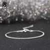 ORSA JEWELS Authentic 925 Sterling Silver Tennis Bracelet Fashion Black&Pink&Blue 4A Zirconia Bracelet Jewelry for Women SB190