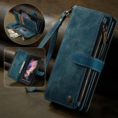 Stojan Funkcia Slot na kartu Kožené puzdro na peňaženku pre Samsung Galaxy Z Fold4 Fold 4 Fold 3 Fold 3 5g S23 Ultra S22 Plus S21 Fe S20