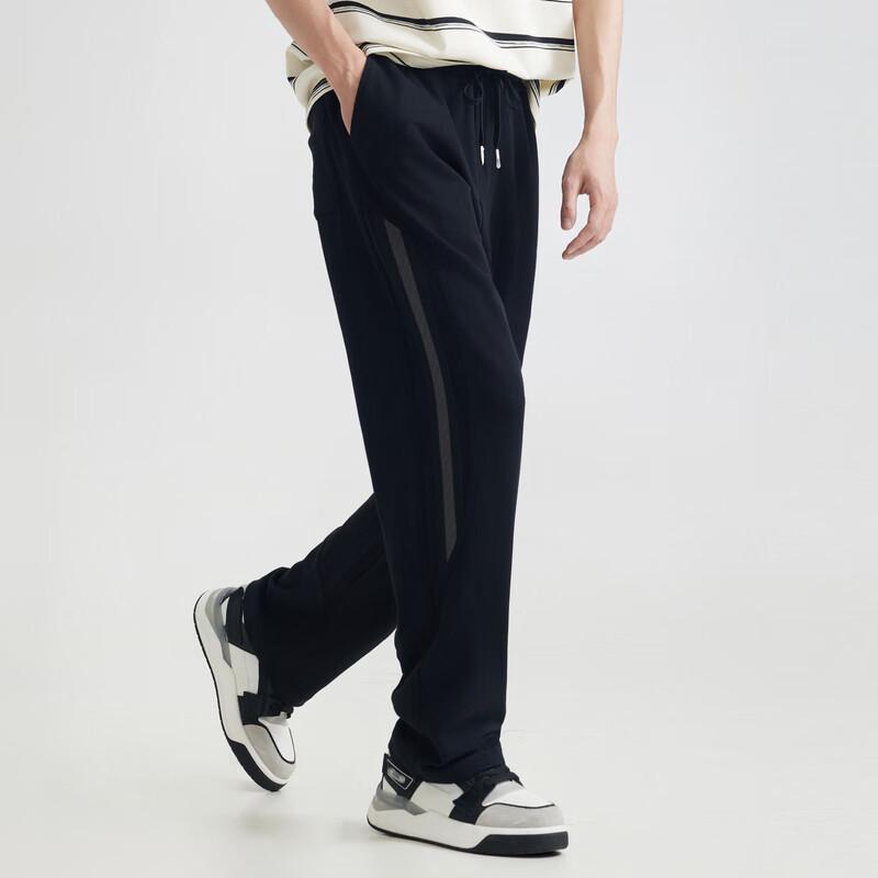 

Cabbeen Men s Loose Fit Waffle Straight-Leg Casual Pants M