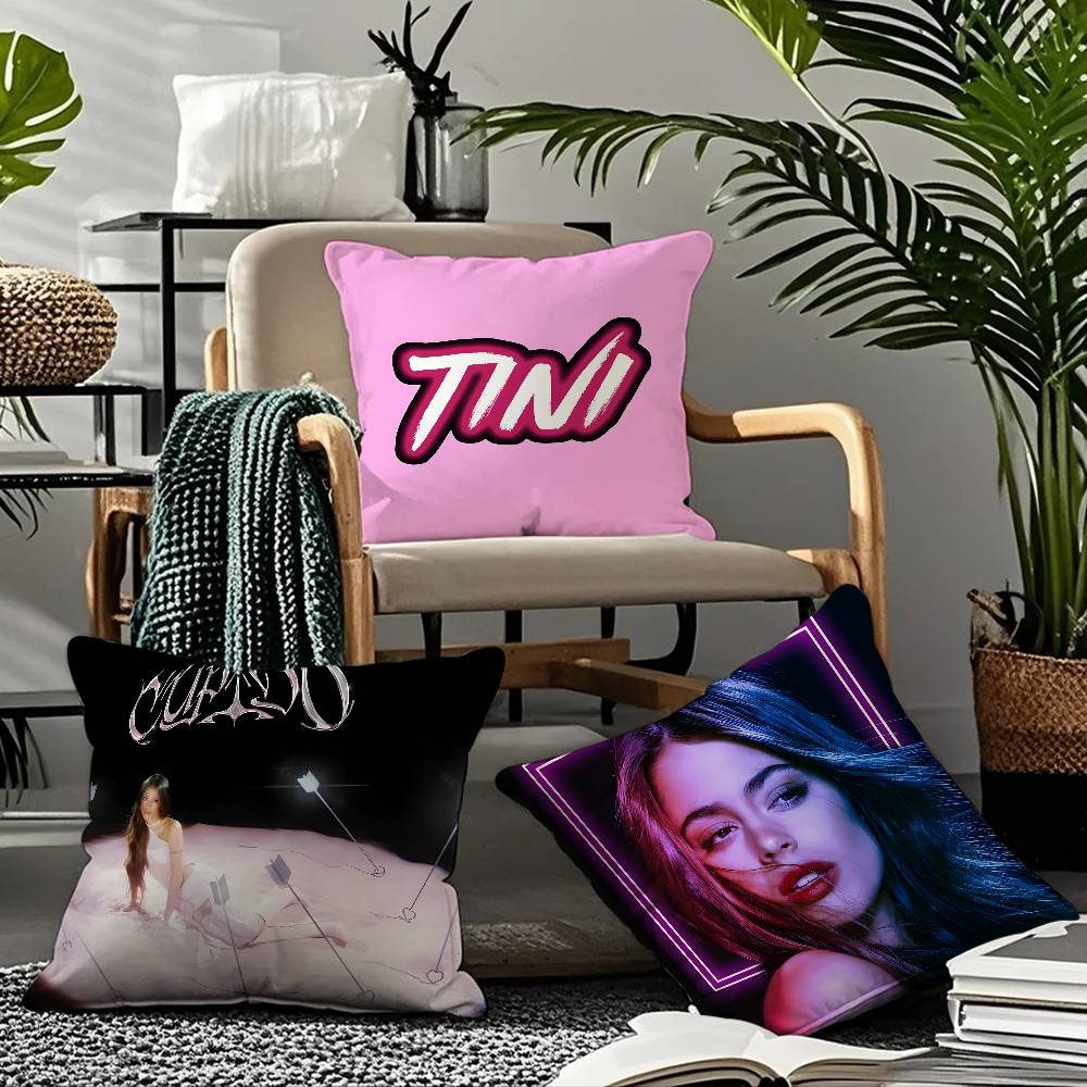 M-Martina Stoessel Tini Anime Pillow Case Comfort Sofa Bed Silky Elegant Invisible Zipper Custom Decorative Cushion Cover