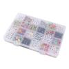24 Types Letter Beads Set Bracelet Making Colorful Alphabet Letter Beads with Elastic Cord for Jewer