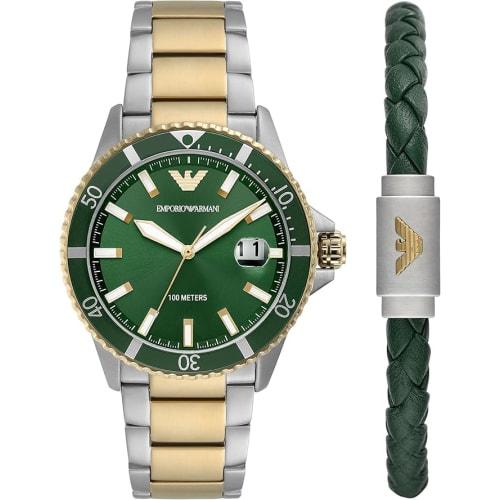 

Emporio Armani Watch AR80063SET Men s Ivory