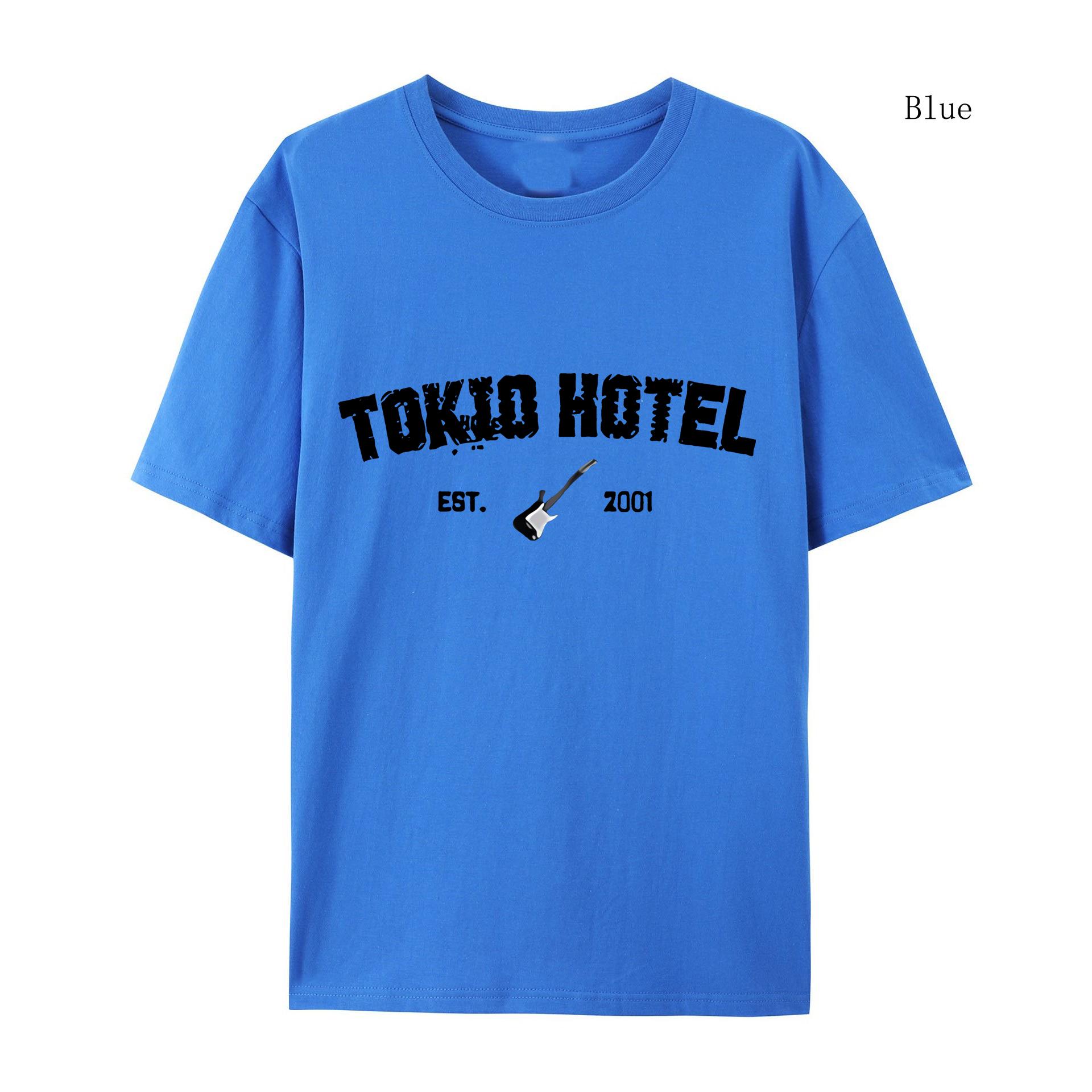 

Жіноча футболка в стилі хіп-хоп стріт-одяг, одяг, футболка з принтом рок-гурту Tokio Hotel Kaulitz, бавовняна футболка, трендова футболка з коротким рукавом M