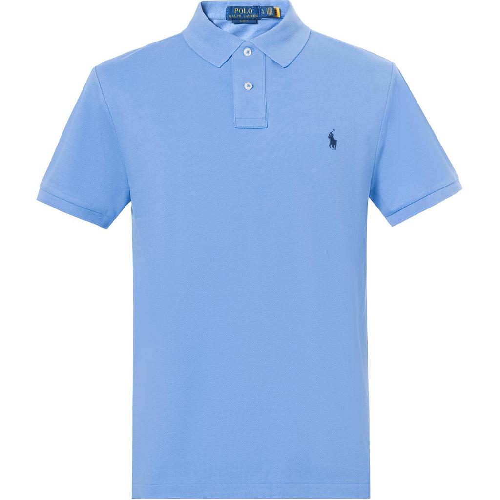Polo Ralph Lauren Logo Embroidered Short Sleeve Polo Shirt Men tops Sky-Blue 710795080-015