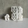 Epoxy Mold Love House Table Decor 4 Even Chimney Small House Molds DIY Castle Chocolate Silicone Mold Cake Decoration Gypsum