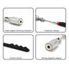 Telescoping Magnetic Pickup Tool with LED Light Non-Slip Stainless Steel Extendable Magnet Pickup with Plastic Handle for Bolts Metal