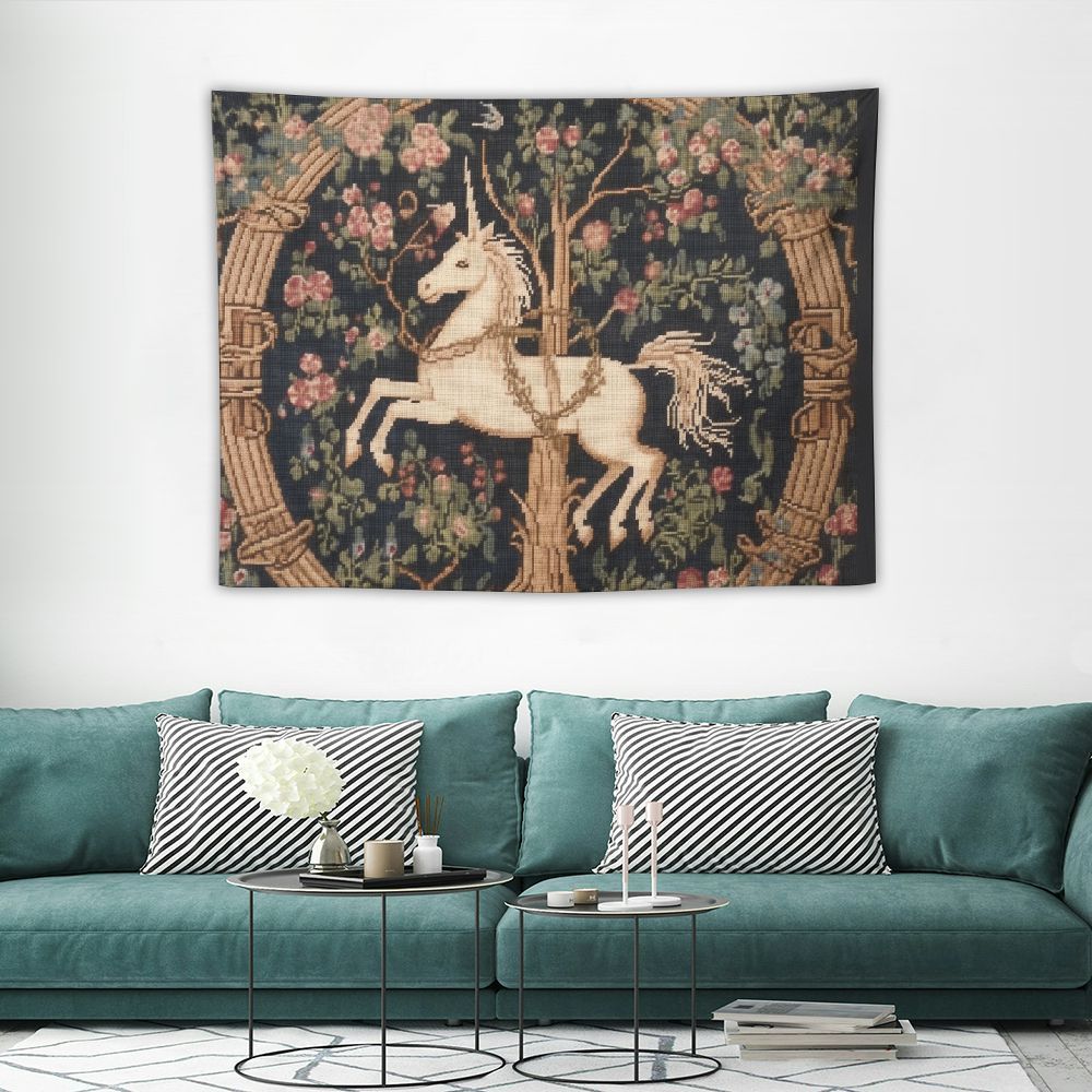 Tapestry jeuxus unicorn in European captivity 75x100