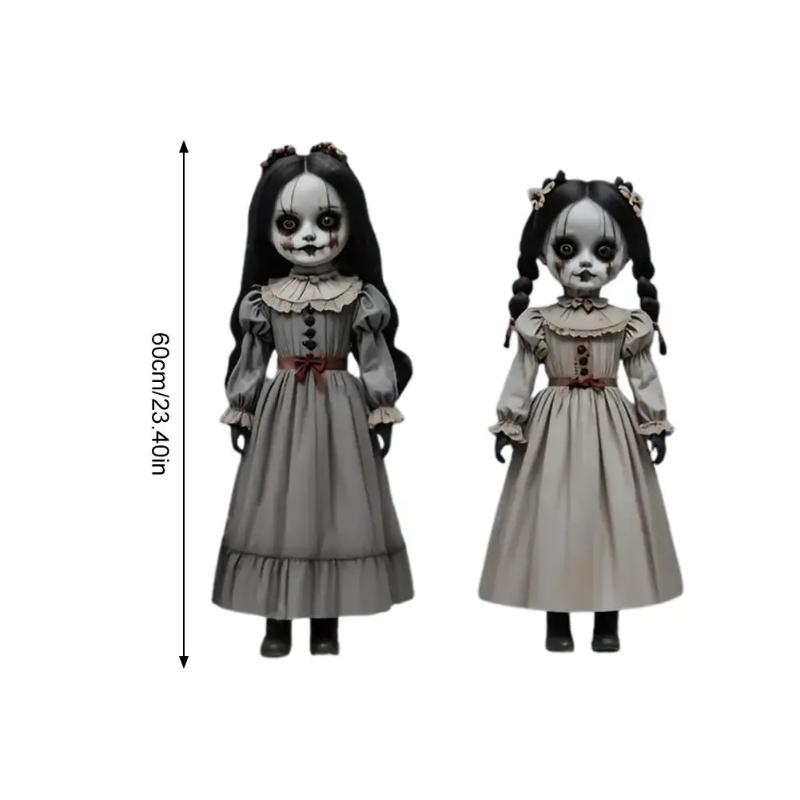 2D Flat Halloween Ghost Doll Ground Decoration Scary Doll Ground Plug-in Board Large Swing Ghost Decoration Horror Prop Plug in