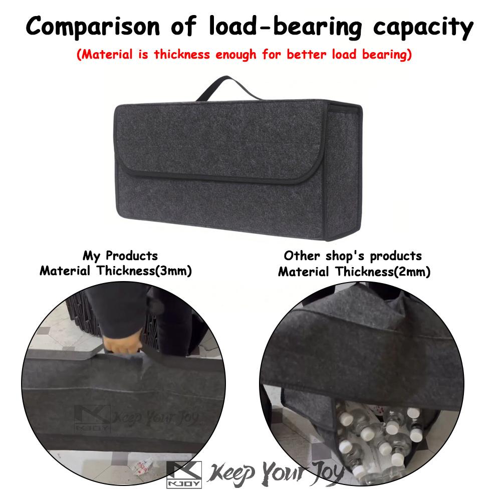 Upgraded with Add Net Bag Large Anti Slip Compartment Boot Storage Tool Car Storage Bag Car Trunk Felt Storage Box Accessories