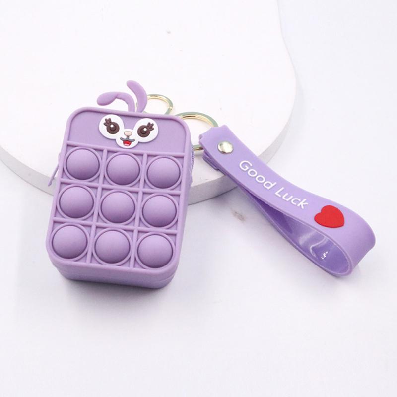 Silicone Coin Purse Mini Wallet  Sling  Bag Anti-stress Messenger Bag Strawberry Pineapple Bag