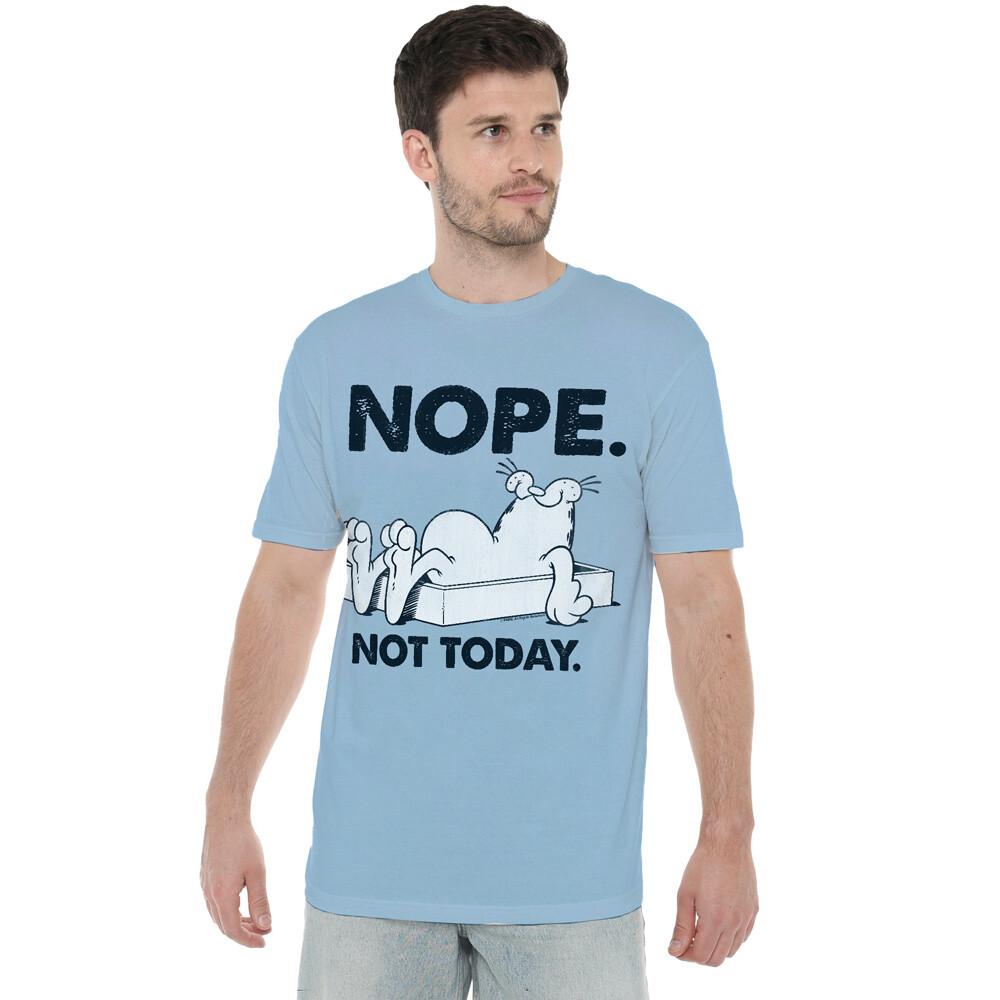Garfield Nope T-Shirt S-2XL, Light Blue Unisex T-Shirt S