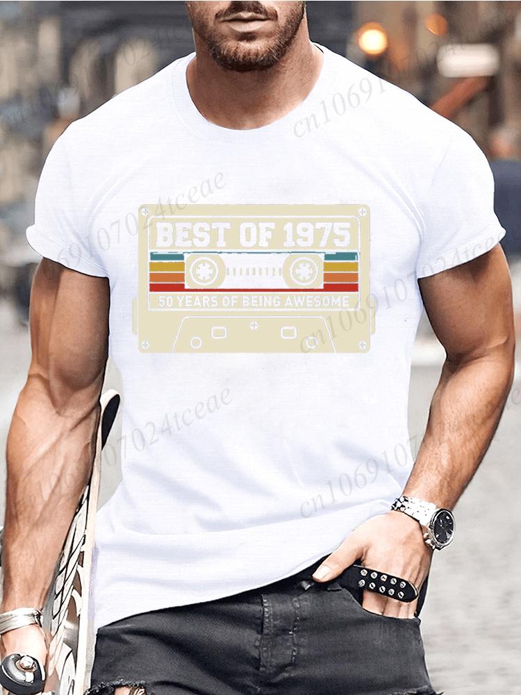 Best of 1975 50th Birthday Shirt, Retro 1975 Cassette T-shirts, Vintage 50th Birthday Gift for Women Men Tshirt, Party Tee Shirt