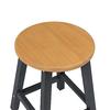 Takasho Mariewood Stool Noir, Natural Eucalyptus Wood, MWF, Flower Stand, Garden Chair, Garden Table, Durable Eucalyptus Wood, MWF-26CCG