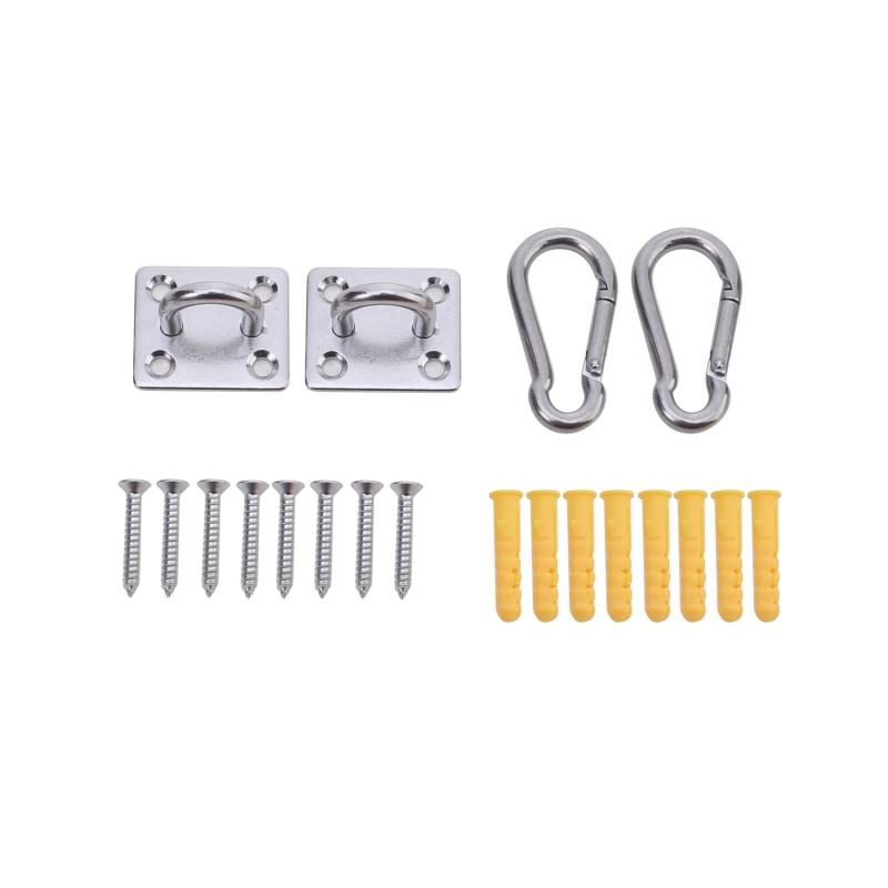 2Pcs Stainless Square Heavy Duty Ceiling Hook Wall Mounted Hook For Yoga Swings Hammocks Bracket Hardware Tools