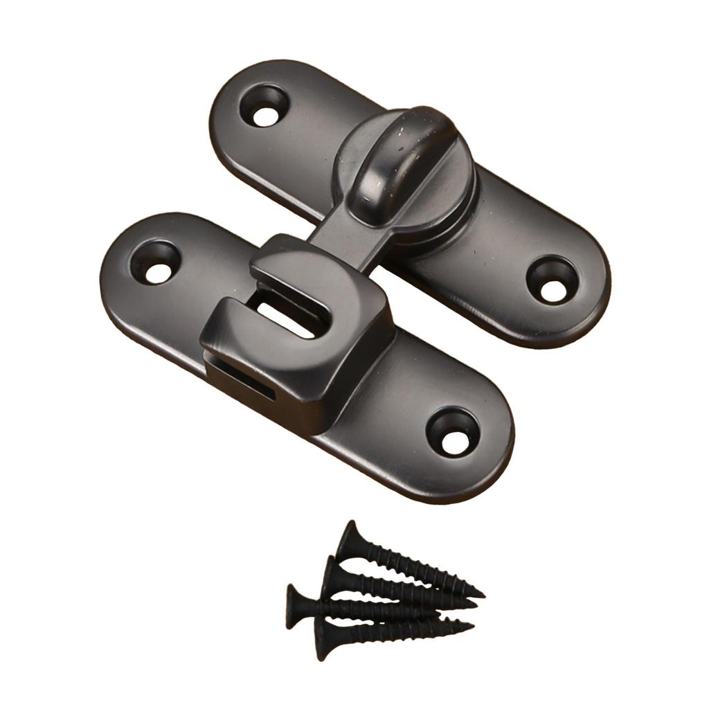 Zinc Alloy Door Lock Lathch Room Door Latch Hardware 90 Degree Locks with Screws for Bedroom Home Security Hotel Garage Bathroom