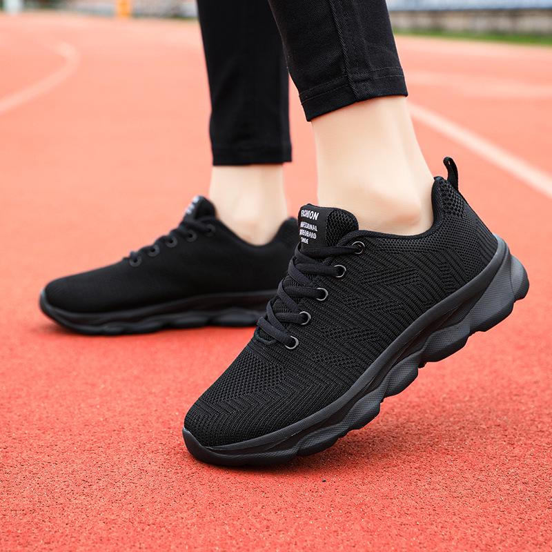Quanzhou Women's Mesh Breathable Sneakers - Soft Sole Casual Travel & Running Shoes for Military Training Students