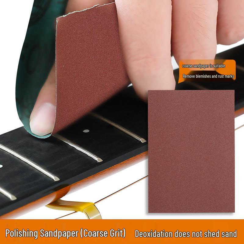 Professional Guitar Fretboard Maintenance Set: String Separator, Polishing Sandpaper, Shim Repair Tools