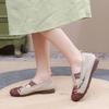 Women's shoes summer old Beijing cloth shoes women's embroidery shallow mouth breathable casual mother shoes flat sole one pedal lazy shoes women