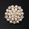Luxury Fashion Elegant Faux Pearl Flower Brooches Pins For WomenGirls Gorgeous Decor Wedding Banquet Garment Ornament Gifts