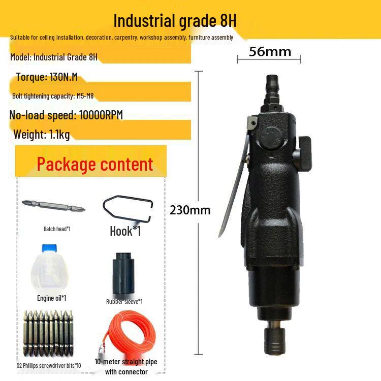 Industrial Pneumatic Screwdriver Air Tool for Woodworking & Decoration