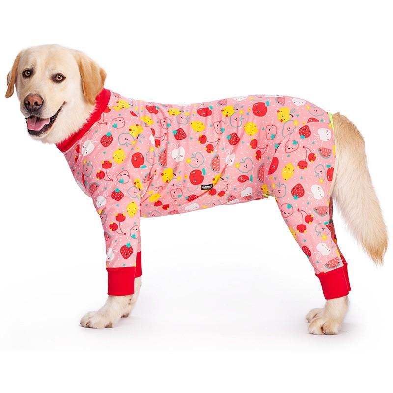Large Dog Full-Body Jumpsuit Golden Retriever Labradoodle Samoyed Cotton Pet Apparel Lightweight Belly Protection