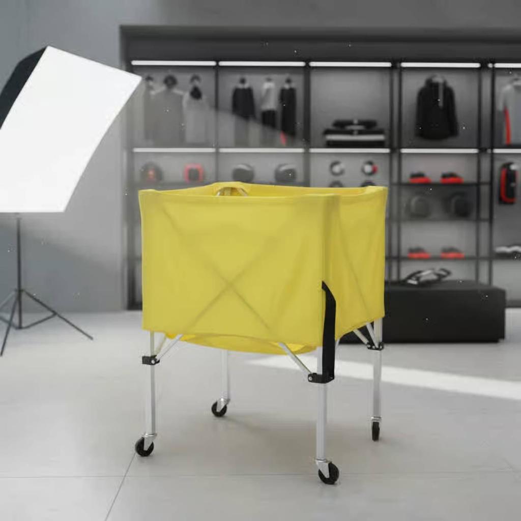 Foldable Ball Trolley Space Saving Folding Lightweight for Teachers