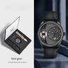 Set Gift Box for Men's Minimalist Business Quartz Watch Luxury Versatile Double Strap Detachable Watch Festival Gift